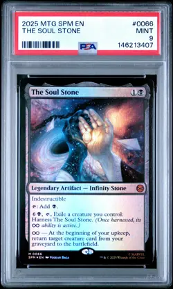 2025 MAGIC: THE GATHERING MARVEL'S SPIDER-MAN #0066 THE SOUL STONE PSA 9 - Image 1