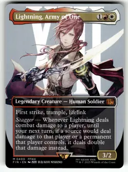 Lightning, Army of One (0400) (Borderless) M FINAL FANTASY 400 NM MTG - Image 1