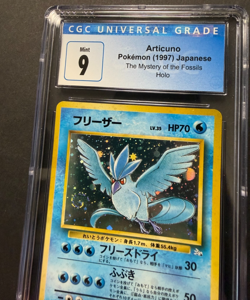 Pokemon Articuno 1997 JPN The Mystery of the Fossils Holo CGC 9 *SWIRL* - Image 3