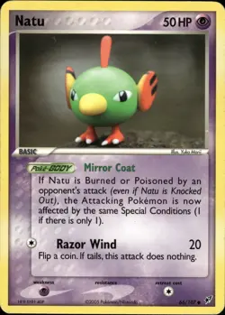 Natu 66/107 | EX - Deoxys | Pokemon TCG | English | Common - Image 1