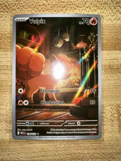 Vulpix 138/132 Me01: Mega Evolution Holo Illustration Rare Pokemon Card NM - Image 1