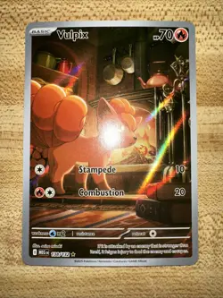 Vulpix 138/132 Me01: Mega Evolution Holo Illustration Rare Pokemon Card NM - Image 2