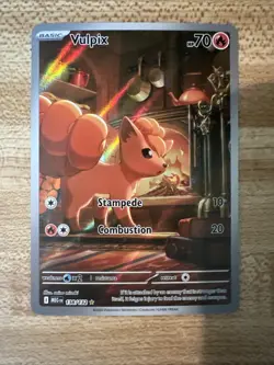 Vulpix 138/132 Me01: Mega Evolution Holo Illustration Rare Pokemon Card NM - Image 3