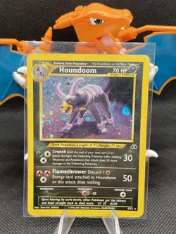Pokemon Neo Discovery Houndoom TCG 4/75 Holo Rare Swirl 💫 - Image 1