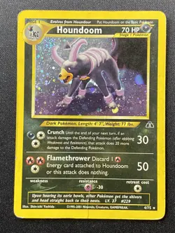 Pokemon Neo Discovery Houndoom TCG 4/75 Holo Rare Swirl 💫 - Image 3