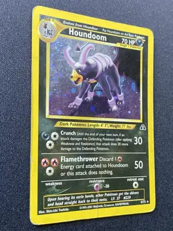 Pokemon Neo Discovery Houndoom TCG 4/75 Holo Rare Swirl 💫 - Image 4