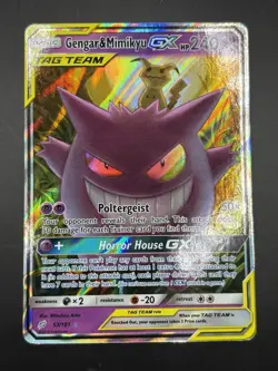Pokemon TCG Gengar & Mimikyu GX Team Up Holo Ultra Rare Card 53/181 - Image 1