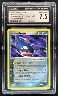 2004 Pokemon EX Team Magma vs Aqua's Kyogre Reverse Holo #3/95 CGC 7.5 - Image 1