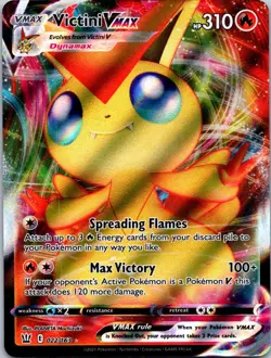 Victini VMAX 022/163 Holo Rare VMAX Battle Styles Pokemon Holo Near Mint - Image 1
