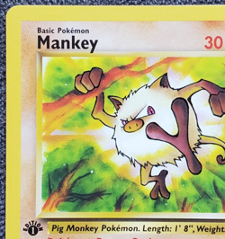1st Edition Mankey - Jungle - #55/64 - Vintage Pokemon Card 1999 - Image 2