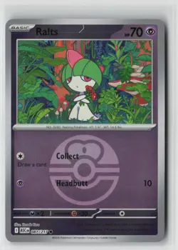 Pokemon Ralts (Love Ball) #087/217 ME: Ascended Heroes Near Mint or Better - Image 1