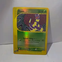 Pokemon Ekans 108/165 Expedition Base Set Reverse Holo 50 HP Poison Sting Common - Image 1