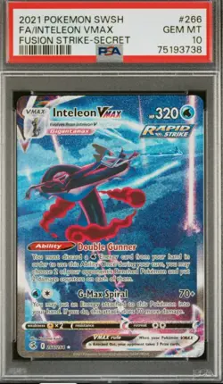 Pokemon Inteleon VMAX 266/264 Fusion Strike Alternate Art Secret Rare PSA 10 - Image 1