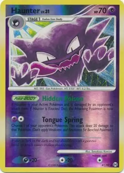 Heavily Played Haunter - 41/99 - Uncommon - Reverse Holo Pokemon Arceus - Image 1