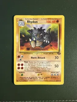 RHYDON 45/64 Uncommon Jungle 1999 Pokemon - MP - Image 1