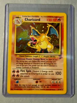 Pokemon TCG Charizard 4/130 Base Set 2 Unlimited Holo Rare LP 1999 - Image 1