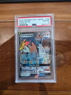 2019 Pokemon Cobalion GX 106/181 Sun & Moon Team Up Holo PSA 10 !! 🔥🔥 - Image 1
