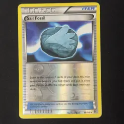 Sail Fossil 98/111 Reverse Holo Uncommon XY - Furious Fists Pokemon English - Image 1