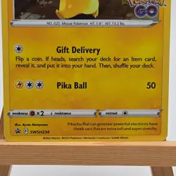 Pikachu SWSH234 Sword & Shield Black Star Promo Pokemon 🔥 Cosmos Holo Rare - Image 3