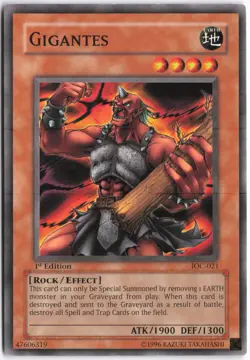 Yugioh - Gigantes IOC-021 1st Edition - Invasion of Chaos - Image 1