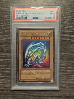 Yu-Gi-Oh! Blue-Eyes White Dragon 1st Edition SDK-001 PSA 9 - Image 1