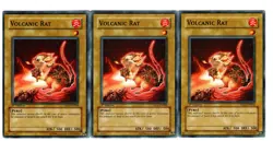 Yugioh- 3X Volcanic Rat - Common - 1st Edition - TAEV-EN002 - Near Mint - Image 1