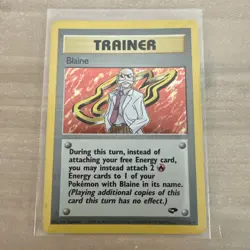 Pokemon TCG Blaine Trainer Gym Challenge Holo Card 17/132 - Image 1