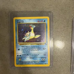 2x Pokemon Card Lapras 10/62 Fossil Set WOTC Holo Rare Vintage LP - Image 3