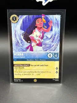 Disney Lorcana Winterspell Moana Curious Explorer Legendary 155/204 Card Non-Hol - Image 1