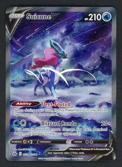 Pokemon Suicune v Crown Zenith Galarian Gallery Holo Ultra Rare Card GG38/GG70 - Image 1