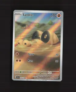 Sandile 216/198 Scarlet & Violet Full Art Ultra Rare Holo Pokemon Card NM - Image 1