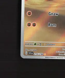 Sandile 216/198 Scarlet & Violet Full Art Ultra Rare Holo Pokemon Card NM - Image 5