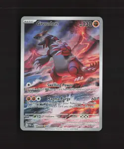 Groudon 199/182 Paradox Rift Full Art Ultra Rare Holo Pokemon Card NM - Image 1