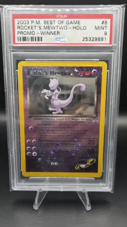 Rocket's Mewtwo — PSA 9 — Best of Game Winner Promo — Rare Vintage Pokemon Card - Image 1