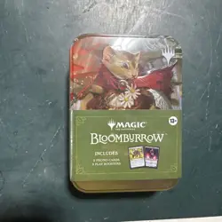 Magic The Gathering Bloomburrow Tin (2 Promo Cards, 5 Play Booster Packs) Mouse - Image 1