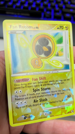 Fan Rotom lv.46 RT1 Rising Rivals Reverse Holo Pokemon Card NM - Image 2