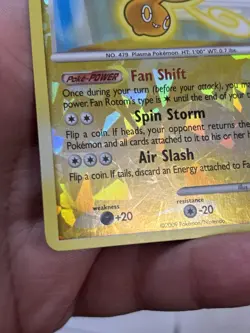 Fan Rotom lv.46 RT1 Rising Rivals Reverse Holo Pokemon Card NM - Image 3