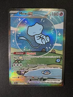 Pokemon Paldean Fates Mew Ex Special Illustration Rare 232/091 NM SIR Bubble - Image 1