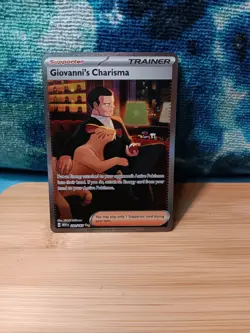 Pokemon Giovanni's Charisma 204/165 Sv: Scarlet & Violet 151 SIR Holo Trainer - Image 1