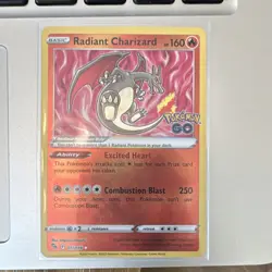 Pokemon Radiant Charizard Basic Holo 011/078 Radiant Rare 160 HP Pokemon GO - Image 1