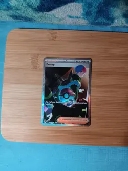 Pokemon TCG Penny Paldean Fates Trainer Holo Card 239/091 Illustration Rare - Image 2