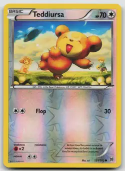 Pokemon Card Teddiursa REVERSE HOLO XY - BREAKthrough 121/162 - Image 1