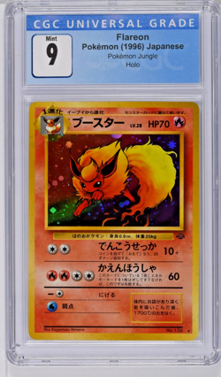 Pokemon 1997 Flareon Holo JP Pokemon Jungle #136 CGC 9 - Image 1
