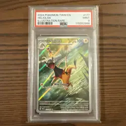 2024 Pokemon TWM-EN HELIOLISK illustration Rare PSA 9 - Image 1