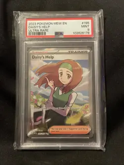 2023 POKEMON MEW EN-151 ULTRA RARE #195 DAISY'S HELP PSA 9 - Image 1