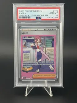 Pokemon TCG Trainer Lacey Prismatic Evolution Holo Card 175/131 PSA 10 - Image 1