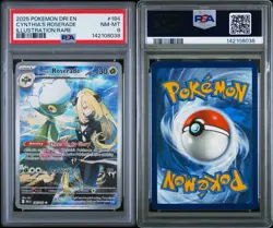 2025 POKEMON EN-DESTINED RIVALS | ILLUSTRATION RARE CYNTHIA'S ROSERADE 184 PSA 8 - Image 3