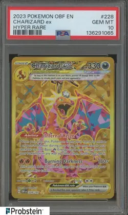 2023 Pokemon OBF En Hyper Rare #228 Charizard ex PSA 10 GEM MINT - Image 1