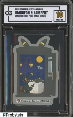2023 Pokemon Center Online Japanese Stickers Umbreon & Lampent CG 10 - Image 1