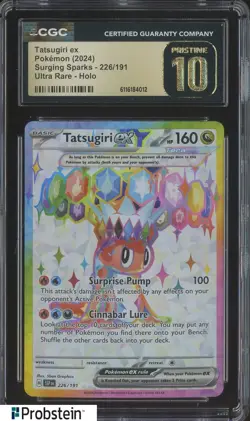 2024 Pokemon Surging Sparks 226/191 Tatsugiri ex Ultra Rare Holo CGC 10 PRISTINE - Image 1